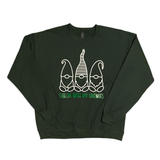 Adult “Gnomies” Forest Green Crewneck