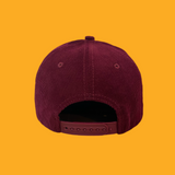 “love x kindness” Corduroy Snapback - Burgundy/Mustard