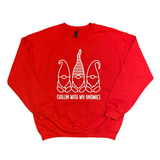 Adult “Gnomies” Red Crewneck