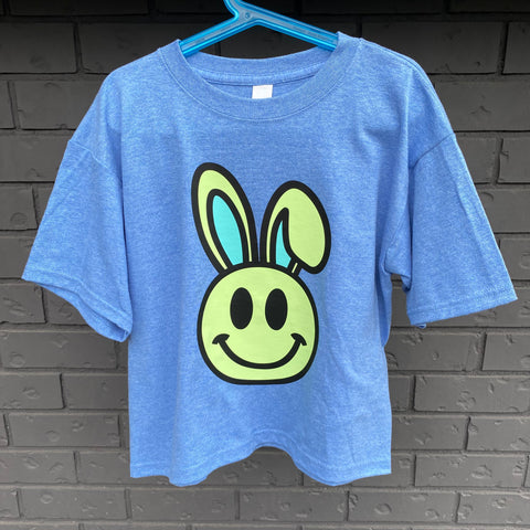 Kids Smiley Bunny Blue T-Shirt
