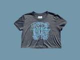 Women's Heather Grey Carbon Crop Top