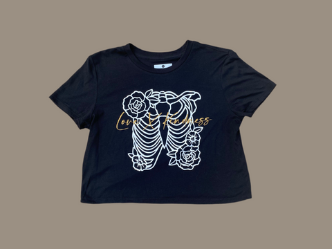 Women's Black Carbon Crop Top