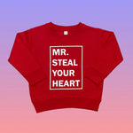 "Mr. Steal Your Heart" Toddler Crewneck Sweater